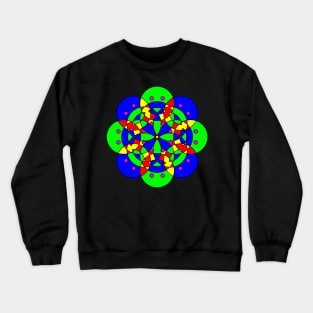 Colorful Smiley Frowny Faces Crewneck Sweatshirt